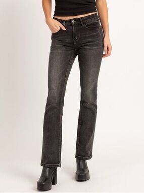 FLYING MONKEY Black Wash Slim Bootcut